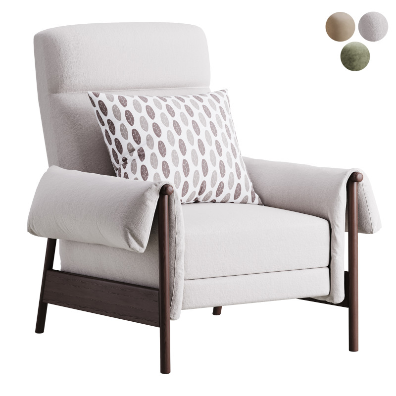 Dean Performance Fabric Recliner Armchair 3D 모델 .c4d .max .obj .3ds .fbx .stl .blend 