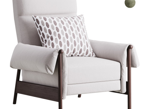Dean Performance Fabric Recliner Armchair 3D 모델