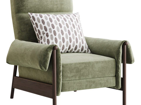 Dean Performance Fabric Recliner Armchair 3D Model
