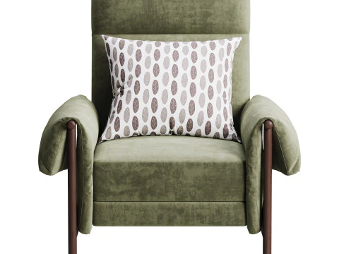 Dean Performance Fabric Recliner Armchair 3D Model