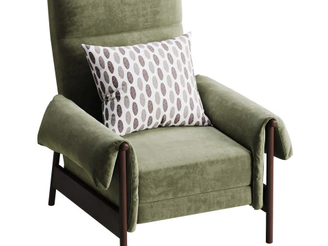 Dean Performance Fabric Recliner Armchair 3D Model