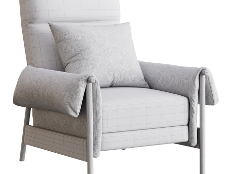 Dean Performance Fabric Recliner Armchair 3D 모델