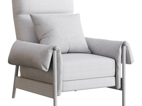 Dean Performance Fabric Recliner Armchair 3D Model