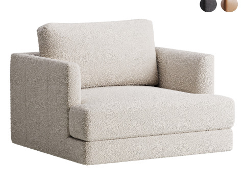 Haven Leather Chair and a Half 3D मॉडल