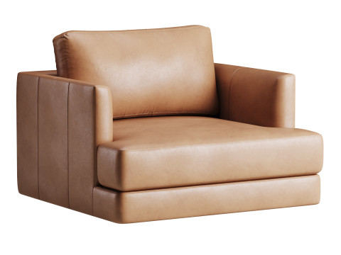 Haven Leather Chair and a Half 3D Model
