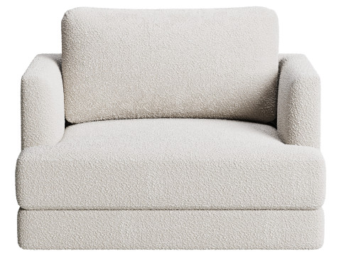 Haven Leather Chair and a Half 3D Model