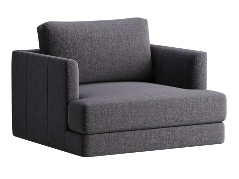 Haven Leather Chair and a Half 3D Model