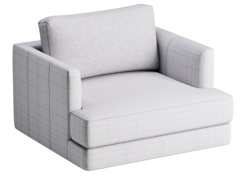 Haven Leather Chair and a Half 3D Model