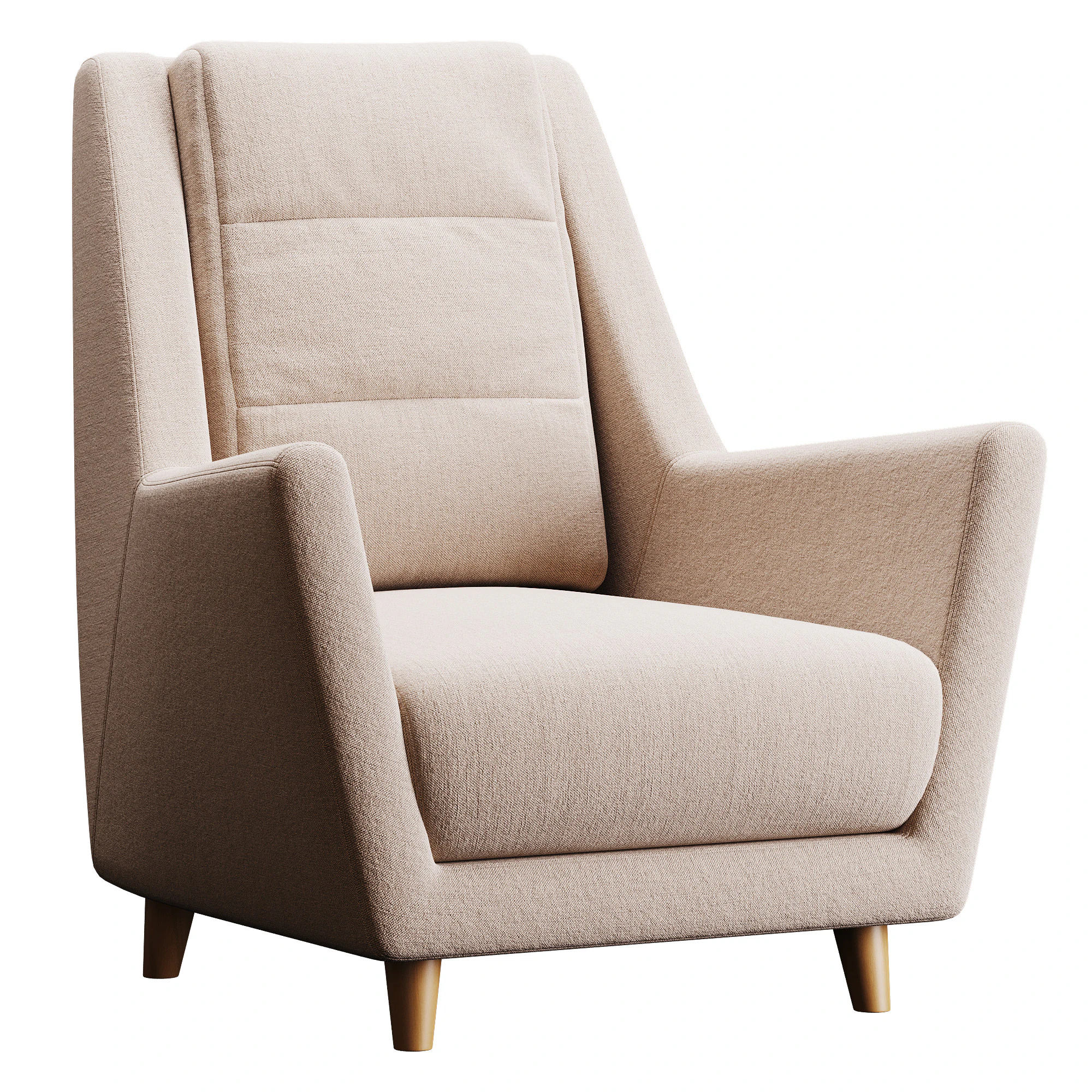 Kventin Armchair 3D Model .c4d .max .obj .3ds .fbx .stl .blend
