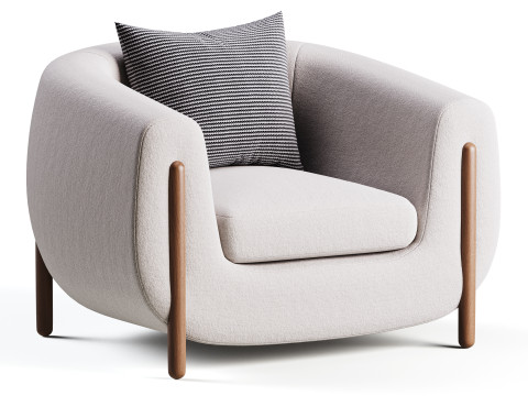 Lyla Chair Kerbey Ivory 3D Model