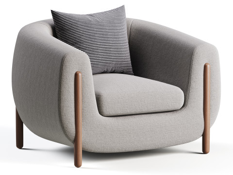 Lyla Chair Kerbey Ivory Modelo 3D