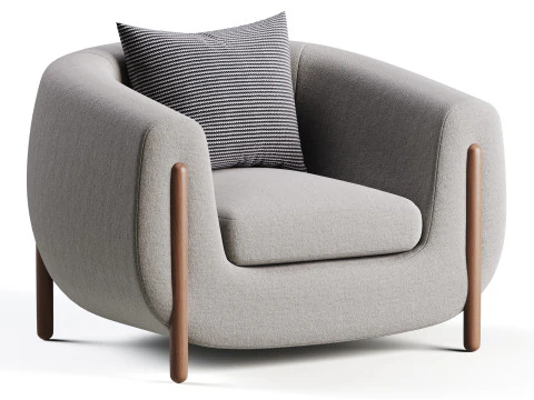 लायला चेयर केर्बी आइवरी 3D मॉडल