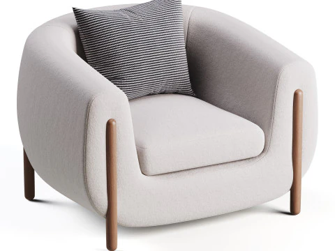 लायला चेयर केर्बी आइवरी 3D मॉडल