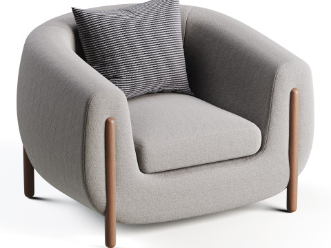 Lyla Chair Kerbey Ivory Modelo 3D