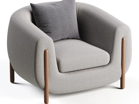 लायला चेयर केर्बी आइवरी 3D मॉडल