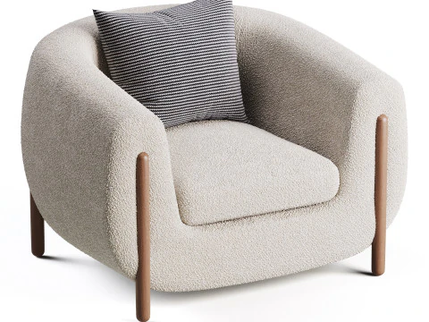 लायला चेयर केर्बी आइवरी 3D मॉडल