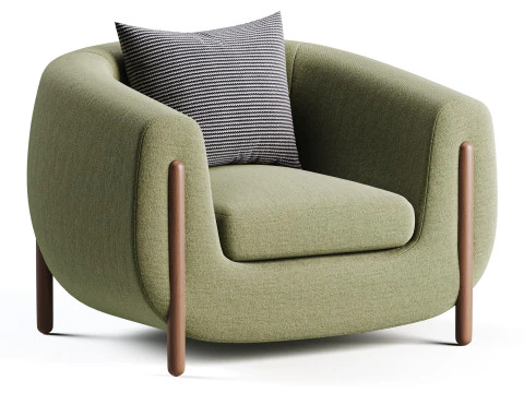 लायला चेयर केर्बी आइवरी 3D मॉडल