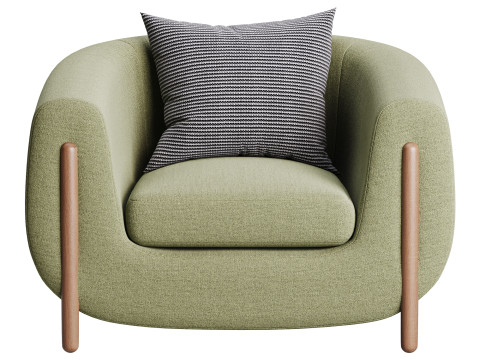Lyla Chair Kerbey Ivory Modelo 3D