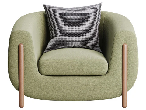 लायला चेयर केर्बी आइवरी 3D मॉडल