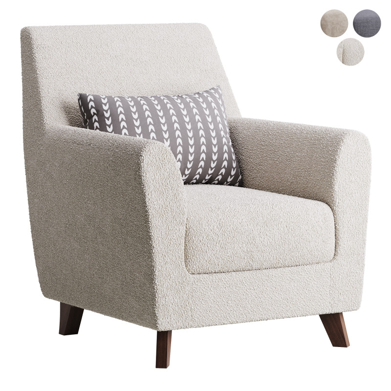 Nuberi Armchair 3D Model .c4d .max .obj .3ds .fbx .stl .blend