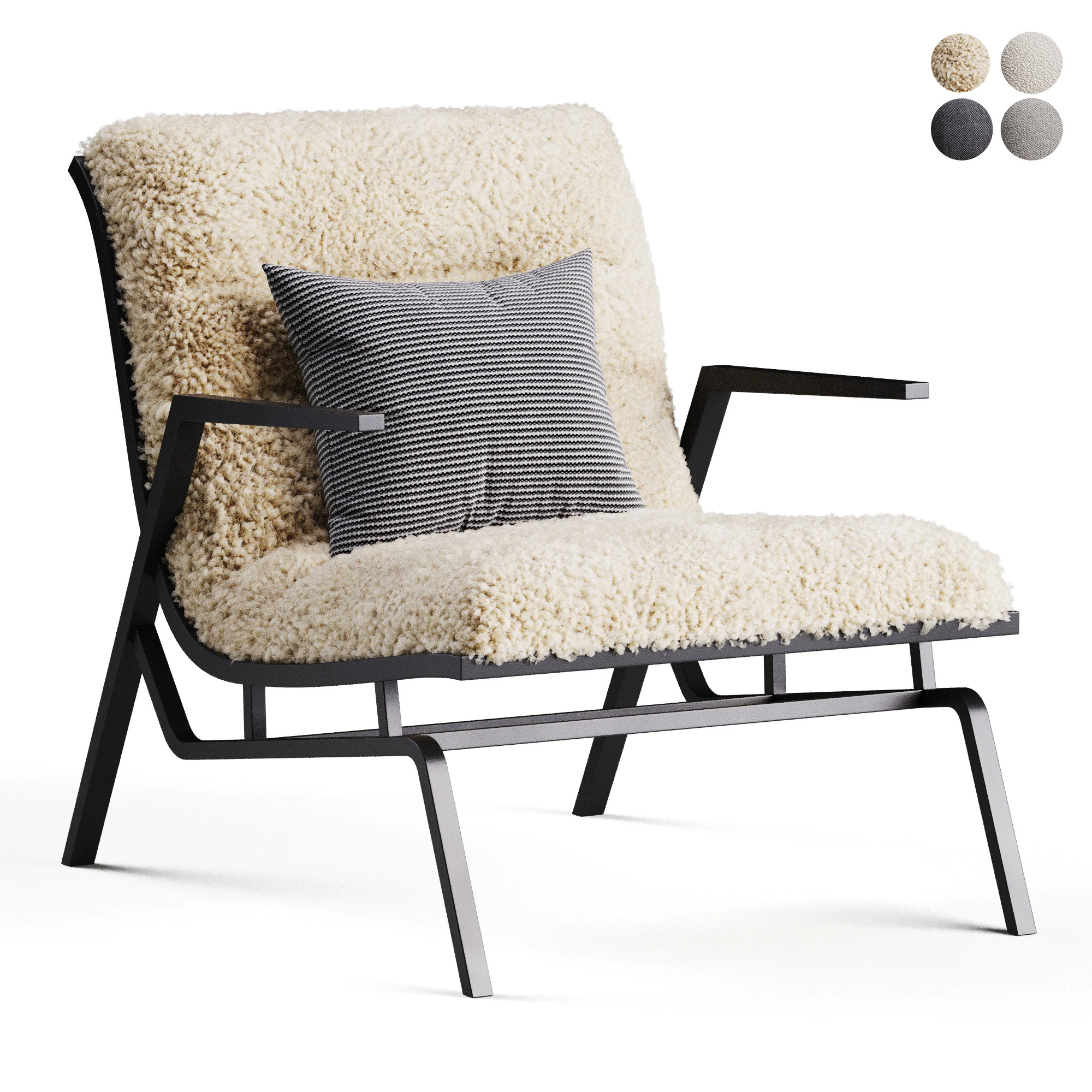 Rebar Chair 3D Model .c4d .max .obj .3ds .fbx .stl .blend 
