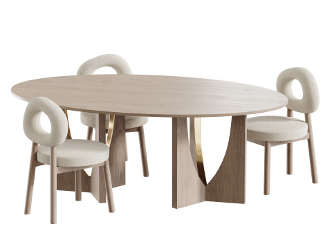 INWOOD table Modelo 3D