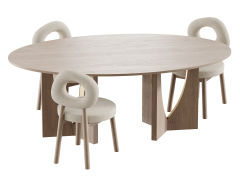 INWOOD table Modelo 3D