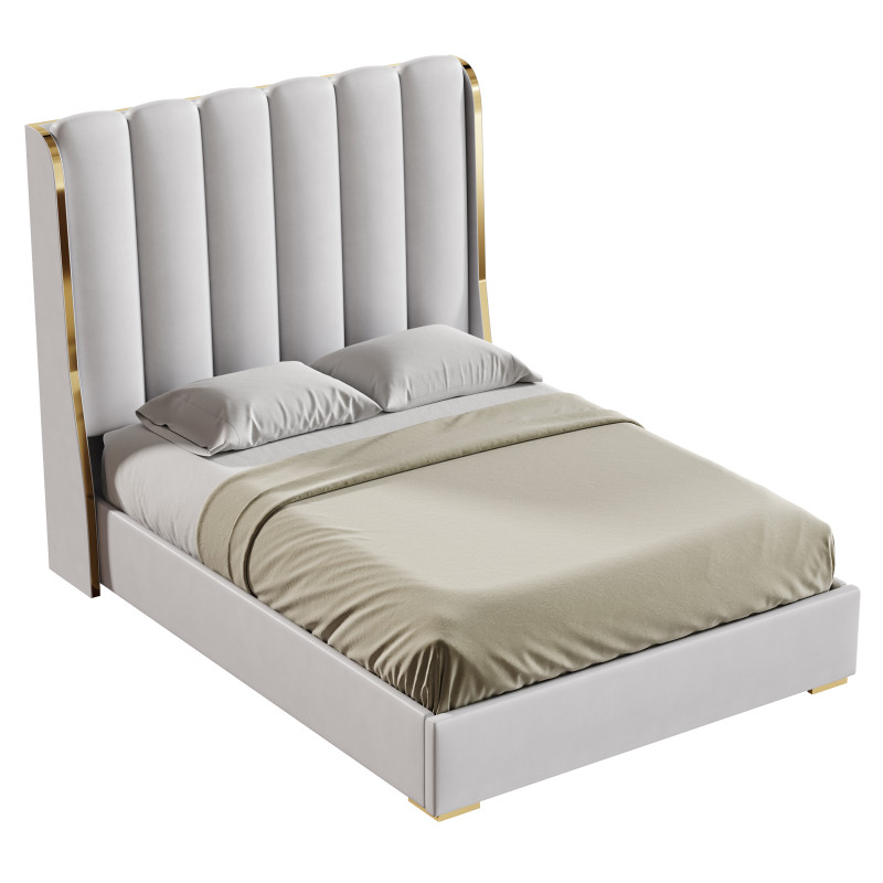 Luxurious King Size Double Bed 3D Модель .c4d .max .obj .3ds .fbx .stl .blend