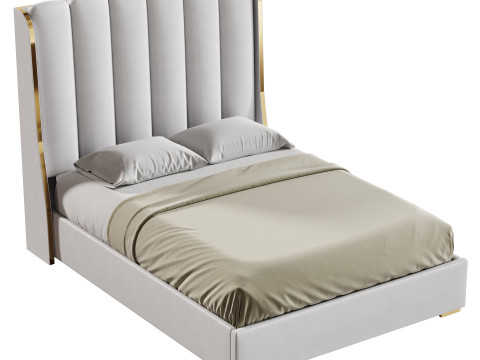 Luxurious King Size Double Bed Modelo 3D