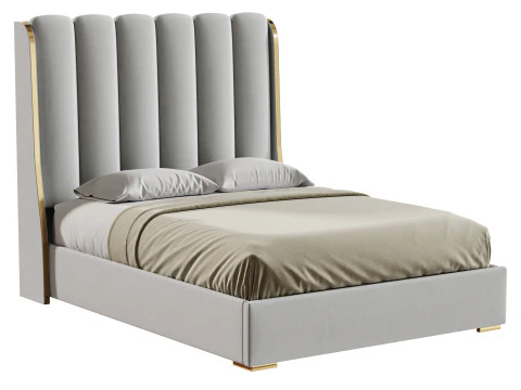 Luxurious King Size Double Bed 3D Model