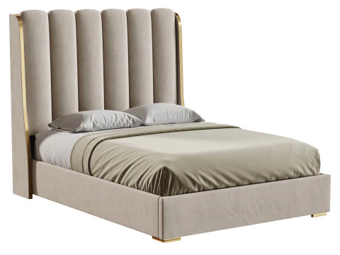 Luxurious King Size Double Bed 3D Model