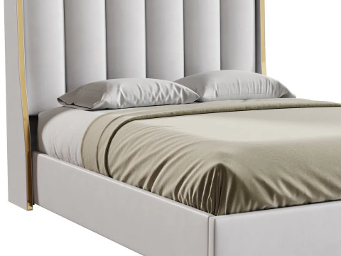 Luxurious King Size Double Bed 3D Model