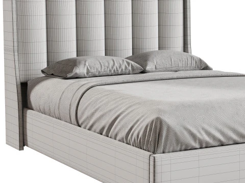 Luxurious King Size Double Bed 3D Model