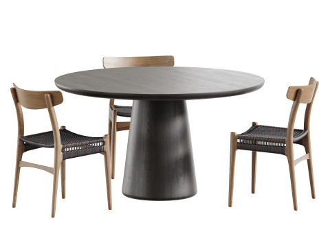 Makoto dining table Modelo 3D