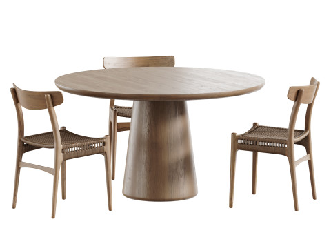Makoto dining table Modelo 3D