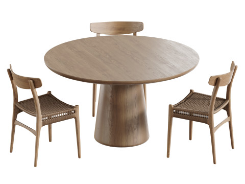 Makoto dining table Modelo 3D