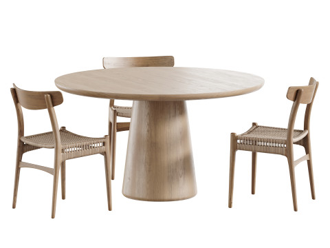 Makoto dining table Modelo 3D