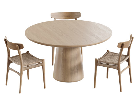 Makoto dining table Modelo 3D