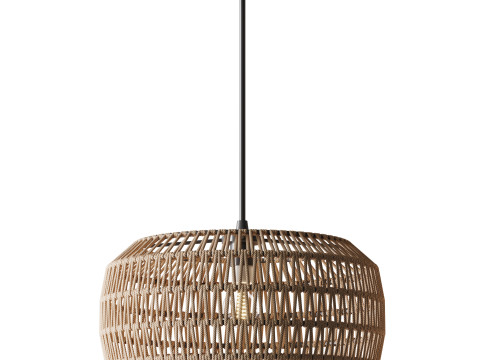 Handmade Woven Rattan Decorative Chandelier 3Dモデル