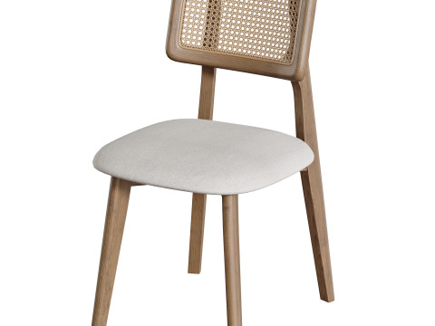 Rattan Dining Chair Modelo 3D