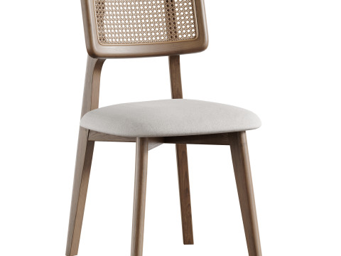 Rattan Dining Chair Modelo 3D