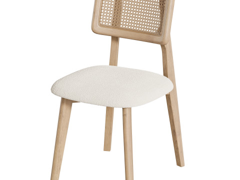 Rattan Dining Chair Modelo 3D
