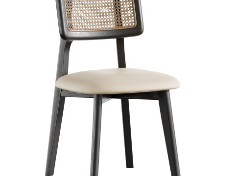 Rattan Dining Chair Modelo 3D
