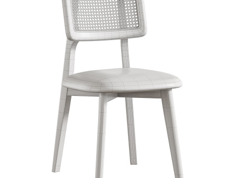 Rattan Dining Chair Modelo 3D