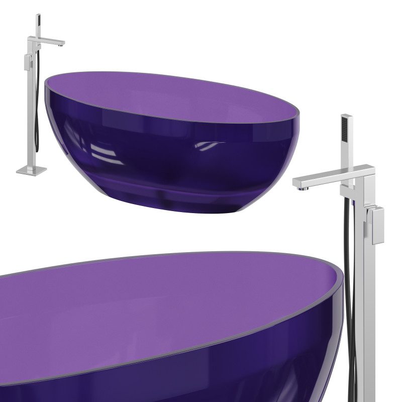 ABBER Kristall AT9702Amethyst washbasin 3D Model .c4d .max .obj .3ds .fbx .stl .blend