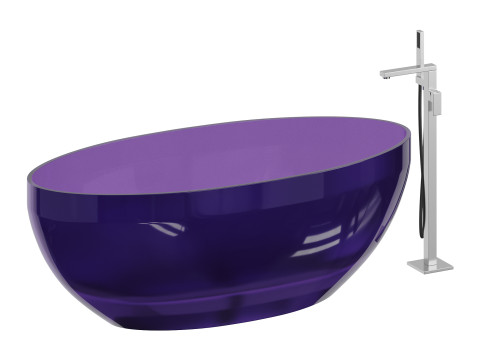 ABBER Kristall AT9702Amethyst washbasin 3D Model