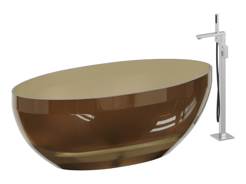 ABBER Kristall AT9702Amethyst washbasin 3D Model