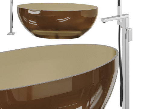 ABBER Kristall AT9702Amethyst washbasin 3D Model