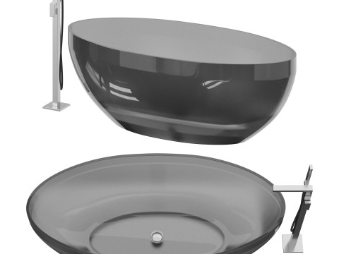 ABBER Kristall AT9702Amethyst washbasin 3D Model