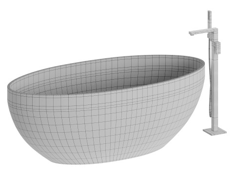 ABBER Kristall AT9702Amethyst washbasin 3D Model